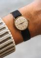 YEMA Vintage Antichoc Montre M�canique Dor�e 20 mm Petite Seconde