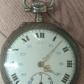 Montre de poche m�canique chasseur cadran blanc petite seconde