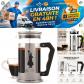 Bialetti Preziosa Cafeti�re � Piston 1 L Verre Borosilicate 8 Tasses