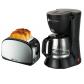 Cafeti�re noir 12 tasses 1.2L   680W   BCM112   Grille pain finition inox 900W