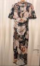 JQ by Jenerique robe portefeuille midi cache c ur col V floral l�opard UK 10