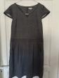 Lady Blush Robe femme droite 46 noir-blanc g�om�trique col V manches courtes