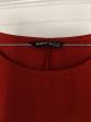 SHEIN Robe femme droite rouge uni col ras du cou manches courtes genou S
