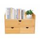 Organiseur de bureau en bambou avec 3 tiroirs et 1 compartiment de rangement