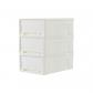 30L 3 Tiroirs de Rangement en Plastique, Organisateurs de Bureau, Tour de