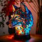 Veilleuse LED 3D en forme d'animal   Lampe de bureau color�e en r�sine et verre