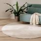 Basic Tapis Salon Fausse Fourrure Furry   Rond 200 cm   pour Chambre, Bureau
