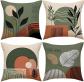 Hopomoon Housse Coussin Canape 50x50 Lot 4 Vert 50 x 50 cm (Lot de 4),