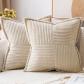MIULEE Housse De Coussin Canap� 40�40cm Creme 40 x 40 cm (Lot de 2),