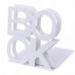 Serre livres en m�tal forme de L   Robustes   Organisateur bureau Blanc