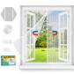 Moustiquaire Fenetre Magnetique,Toile Fen�tre 100x120cm, Blanc