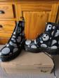 Dr. Martens Jadon bottillons cuir plateforme � pois noir-blanc lacets zip EU 38