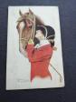 Rare  Superbe Carte D�but 1900 Sur le Sport  L'�quitation Sign�e de  L'artiste