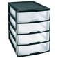 Tradineur   Commode de bureau   Fabriqu� en Espagne   4 tiroirs transparents