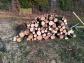 Bois de chauffage en b�ches, lot de troncs coup�s, tas de bois en bois