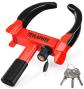 Tevlaphee Antivol Voiture Sabot Roue, Griffe de Pneu, Noir & Rouge