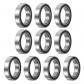 6701 2RS Roulement Billes 10Pcs 12x18x4mm Acier Chrom� 2 Joints Caoutchouc Noir