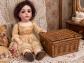 Rare panier - malle miniature ancienne en osier pour poup�e   d�but XXe