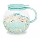 Machine � pop corn en verre 2,2 L pour micro ondes | Support � beurre en   Bleu
