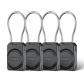 �tui Coques S�curis�es pour AirTag avec C�ble M�tallique, Noirx4   Dot� d'un