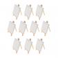 Lot de 10 Mini Chevalets de Table en Bois 10 x 10 cm   Blanc