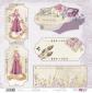 Lot de 4 Feuilles de Papier Scrap Double Face 180 g   The Radiant Princess
