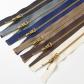 Lot de 6 Fermetures �clair en M�tal #5 avec Dents en Y en Laiton   50 cm