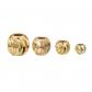 PandaHall Lot de 80 Perles Intercalaires Rondes Ondul�es en Laiton   Dor�