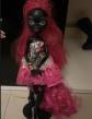 Monster High Poup�e cheveux roses robe rose paillet�e lot avec v�tements