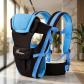 Ergonomique Porte B�b� Bleu avec Tabouret de Taille Portage Avant Arri�re 20kg