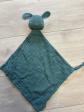 Vertbaudet doudou plat b�b� lapin vert t�te animale en tissu