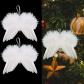 Lot de 10 Decoration Noel Sapin Blanche Plume Grande 14X16CM   Ailes d'ange