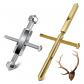 Set de Support Troph�e Cerf Argent et Laiton Fixation T�te de Mort   2 Pi�ces