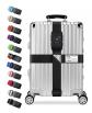 Sangles de Bagage Crois�es avec Serrure TSA   Noir Nylon