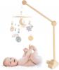 Support Mobile Bebe Bois, Support De Lit, Bras Mobile Rotatif, Base En Forme De