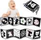 Livre D'Eveil Double Face En Tissu, Livre Tissu B�b� Livre Noir Et Blanc B�b� Pl