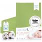 Drap Housse 70x140 Bebe 100% Coton Naturel Green