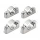 Supports de Tuyaux Pince de Selle 20 Mm 25 Mm Argent Aluminium 40x