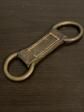 Ancien Passant Cuir Et Anneaux Laiton Harnais Militaria Equitation Vintage Pro