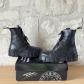 New Rock M wall026nbasa C Bottes cuir Noir Plateforme Gothique Punk Moto EU 39