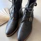 Boots Philippe Morvan cuir noir clout�es femme 36 tr�s bon �tat