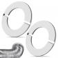 Rosette pour Tuyau de Po�le 2 Couvercles Divis�s en Acier Inoxydable 160 mm