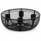 Couronne de No�l en M�tal Noir � 20,5x6 cm de l'Avent D�corative Fer
