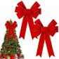 Grands N uds de No�l Rouges pour D�coration de Sapin 30,5 x Velours Lot de 2