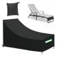 Housse de Protection pour Chaise Longue de Jardin Noir Nylon ZZ0015 01