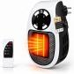 Mini chauffage c�ramique sur prise 500 W thermostat t�l�commande �cran LED noir