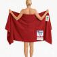 Drap de Bain 100x200 cm 100% Coton Serviettes Linge Salle Aurore Rouge