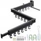 Etendoir Linge Mural Peu Encombrant Crochet Simple Noir 4