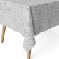 Mandala Nappe en R�sine Gris Linge Table Literie Maison 300 x 140 cm