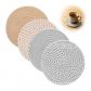 Dessous de Plat Rond Tress� en Coton Lot de 4 Dessous de Verre Style Kaki